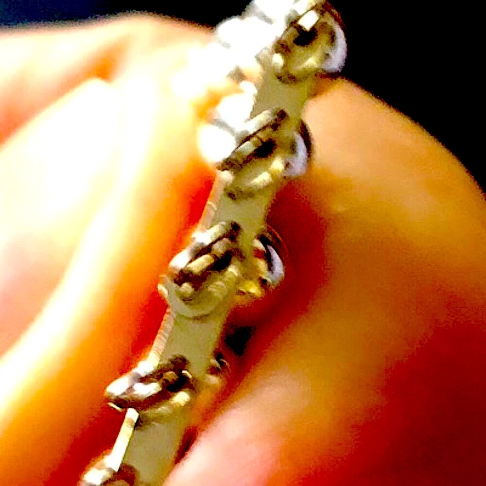 $157 Estate Sterling Bead Cuff Bracelet 23.8 grams Marked AIL 925 - Picture 5 of 5